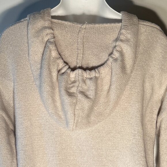 Orange Heart Pale Gray XXL Sweater Relaxed Hooded Novelty Street Style Comfy Y2K - Picture 5 of 8